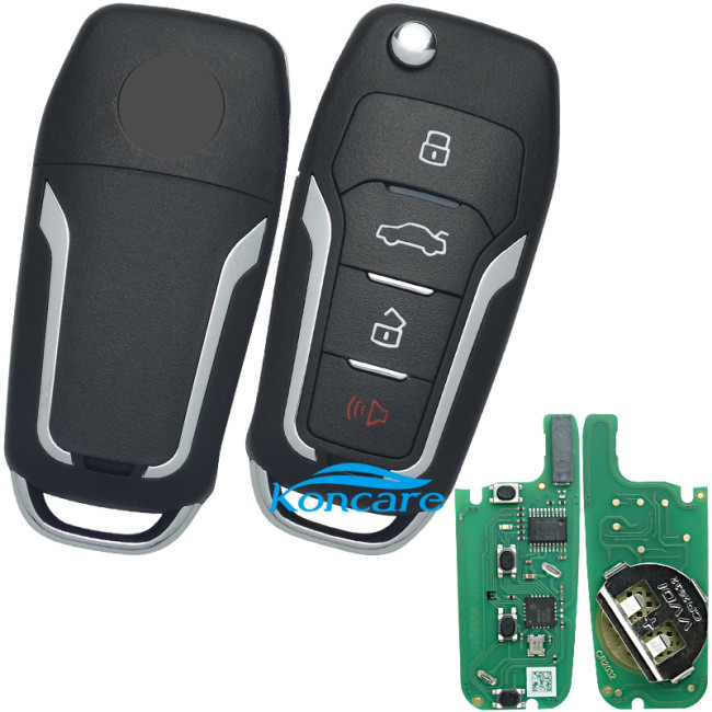 Xhorse VVDI Key Tool VVDI2 Flip Remote Key 3+1 Buttons Ford Type with Super Transponder XNFO01EN