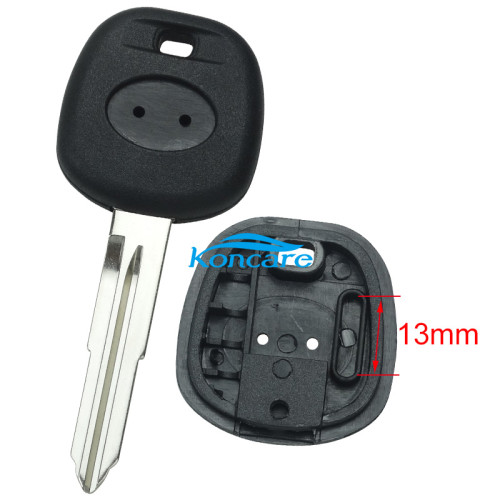For Toyota transponder key blank TOY43R blade with badge with carbon chip part
