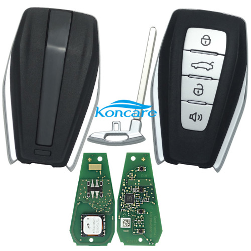 For Geely Mainland 1 4button remote key with 434mhz with NXPA1M15 chip number :000008891030146270016211001