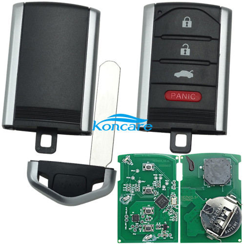 For Acura 3+1 button remote key with 313.8mhz FCC: M3N5WY8145 keyless