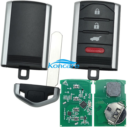For Acura 3+1 button remote key with 313.8mhz FCC: KR5434760 keyless