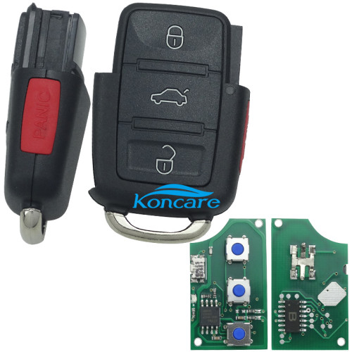 For VW 3+1 Button remote control 1K0 959 753P with 315mhz