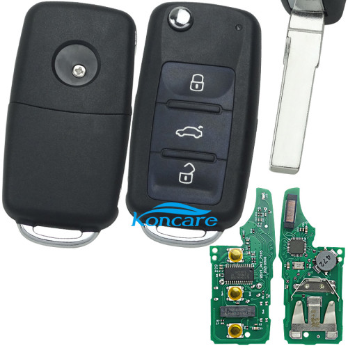 For VW MQB remote keyless megamos AES 3 button , with 433.92mhz for VW 4.5 5K0837202BH/5K0837202DH