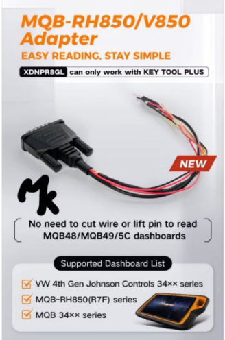 MQB-RH850/V850 Adapter,XDNPR8GL can only work with key tool plus.