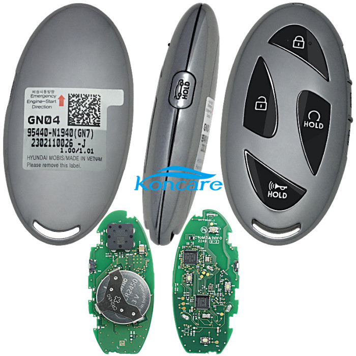 For Hyundai Grandeur 2023 Genuine Smart Remote Key 4+1 Buttons 433MHz 95440-N1940 GN7