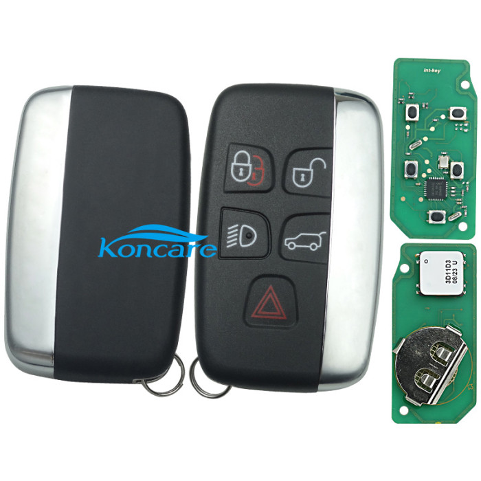 For Landrover smart key 4+1 button 315MHZ /433 MHZ with 7945 chip changeable ID Range Rover Sport, Vogue, Evoque, Velar 2010+ FCC ID: KOBJTF10A 5E0U402479