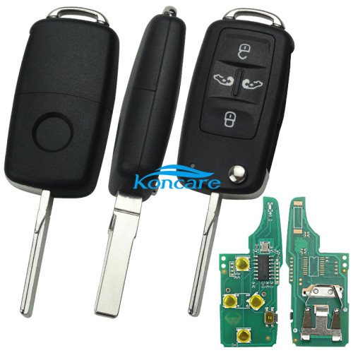 For VW 4 button Remote Control 434MHz 5K0837202AD /315mhz 561 837 202 D Fits VW Sharan Seat Alhambra， Chip ID48