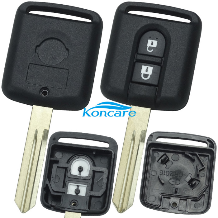 For 2 button remote key blank the plastic part is square