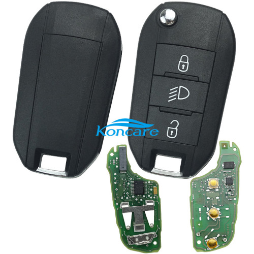 For peugeot 508 3 button remote key with 434MHZ with 46 chip