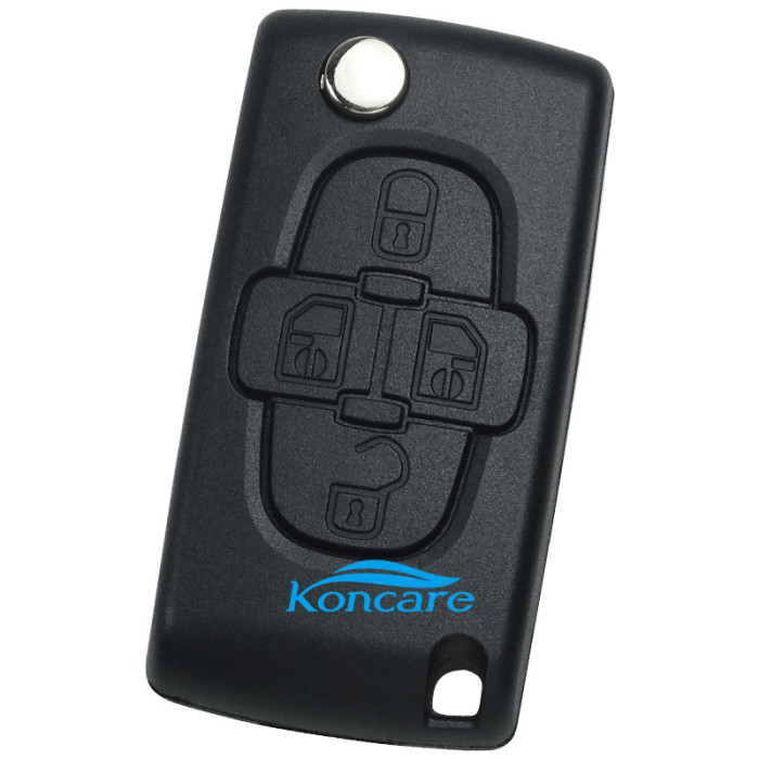 For Peugeot 4B Flip Remote Key with 433mhz (battery on PCB) with ASK model PCF7941 46 chip
