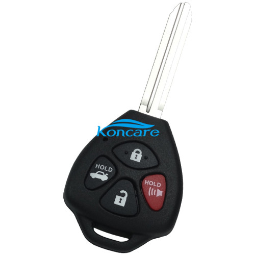 upgrade 3+1 button remote key blank with TOY43 blade