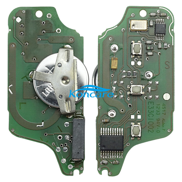 For OEM Peugeot 3 Button Flip Remote Key with 433mhz (battery on PCB) with FSK model with 46 chip