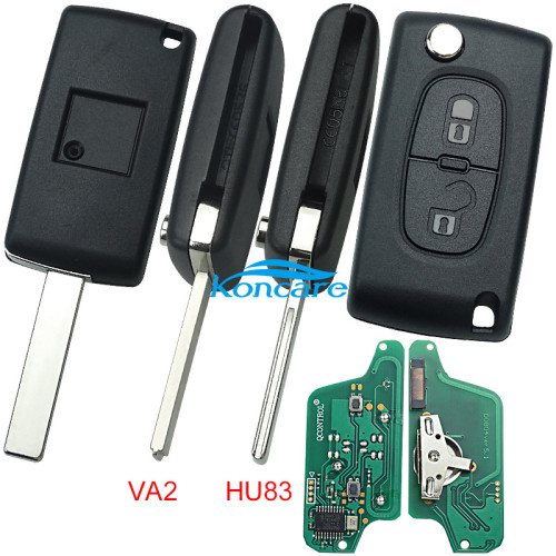 For peugeot 2B Flip Remote Key 433mhz (battery on PCB) FSK model with 46 chip