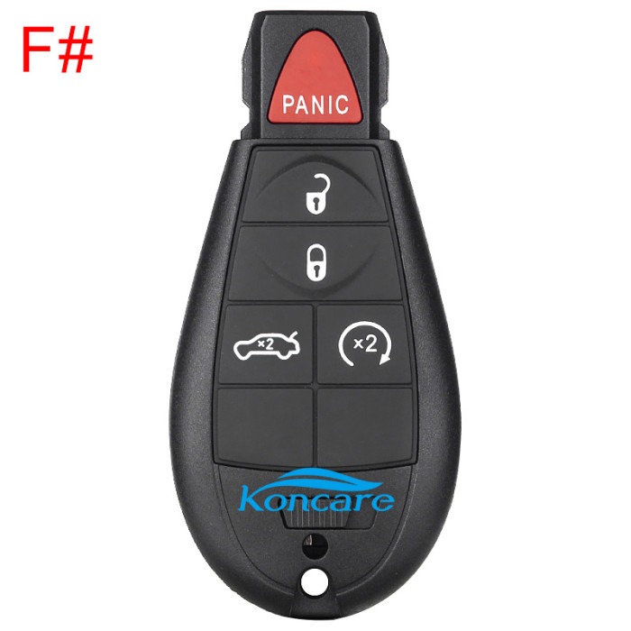 For Chrysler 3+1 button remote key with PCF7961M/HITAG AES /4A chip with 433MHZ 2014-2019 JEEP CHEROKEE FCC:CQ4-53T IC:1470A-34T PN:68105083