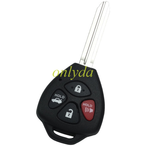 For Stronger Toyota upgrade 3+1 button remote key blank with TOY43 blade