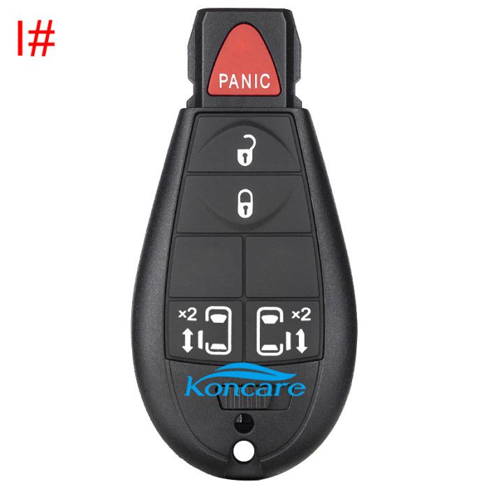 For Chrysler remote key with 434mhz with PCF7961(Hitag2) chip with 11models key shell, please choose which key shell you need