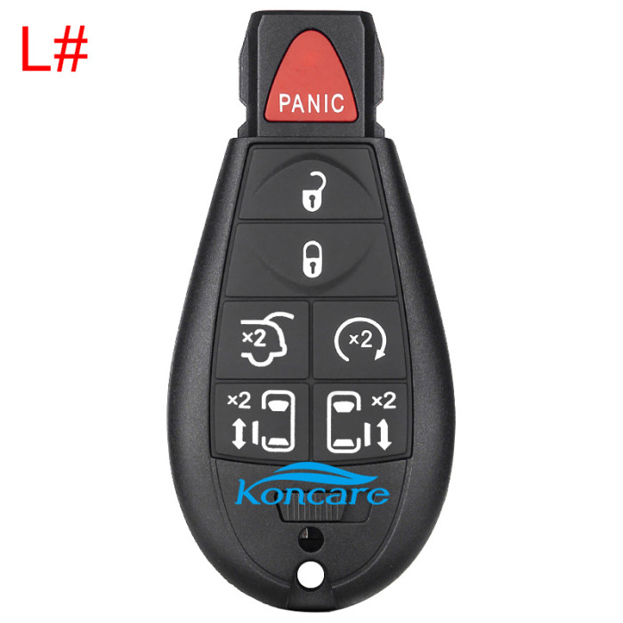 For Chrysler 3+1 button remote key with PCF7961M/HITAG AES /4A chip with 433MHZ 2014-2019 JEEP CHEROKEE FCC:CQ4-53T IC:1470A-34T PN:68105083