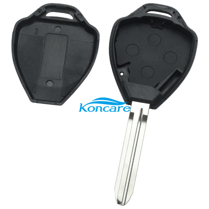 For Toyota upgrade 3+1 button remote key blank with TOY43 blade with badge