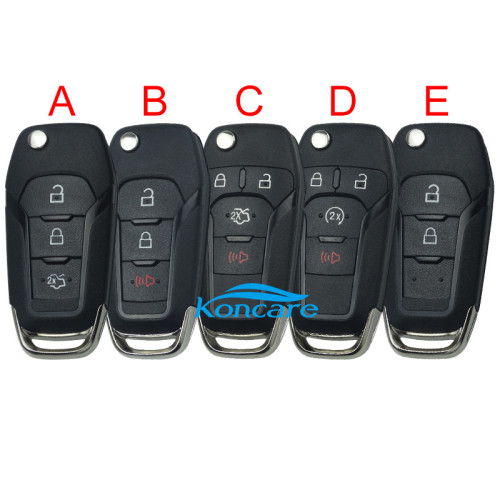 For Ford 3 button flip remote key shell with Hu101 blade