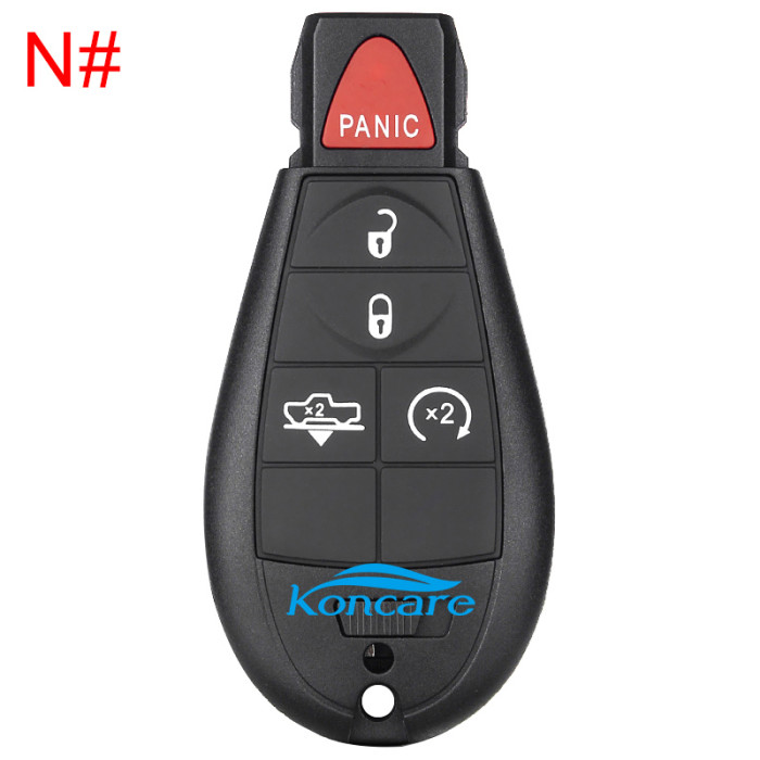 For Chrysler 2+1 button remote key blank with blade