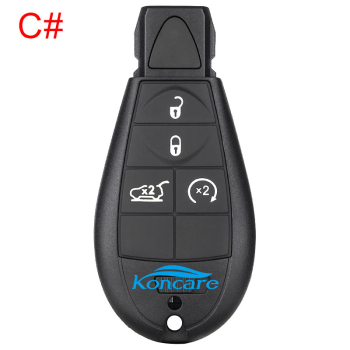 For Chrysler 3+1 button remote key blank with blade