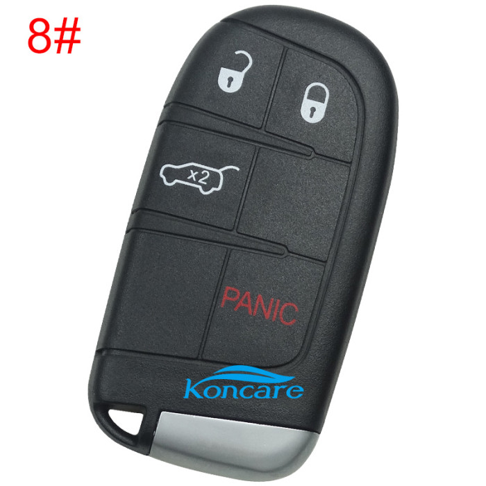 For Fiat remtoe key blank with logo , pls choose button