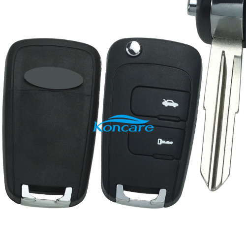 2 button flip remote key blank with left blade