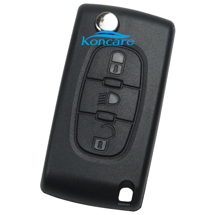 For Citroen 3B flip key shell with 307 blade light button with battery clamp - VA2-SH3-Light- with battery place