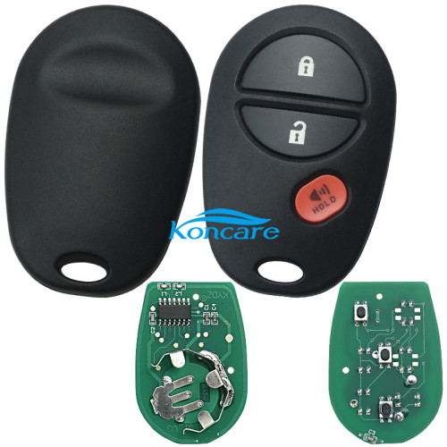 For Toyota 2+1 button remote key with 315mhz
