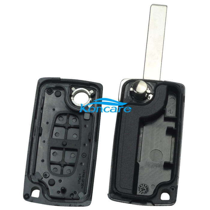 For Peugeot 407 2 buttons flip key shell with genuine factory high quality the blade is HU83 model - HU83-SH2- no battery place