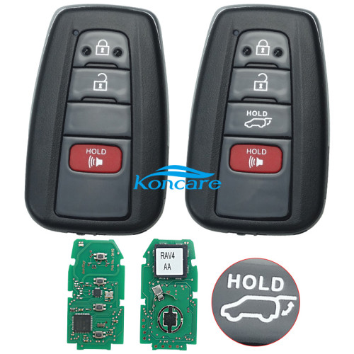 For Toyota 2+1 button remote key with blade HYQ14FBC 0351 BOARD RAV4 314mhz-312mhz