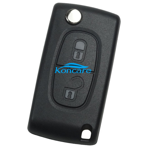 For Peugeot 206 2 button flip remote key shell the blade is 206 blade with battery