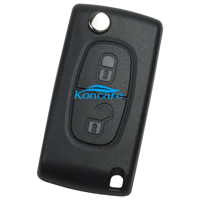For Citroen 307 2 buttons flip key shell with battery clamp