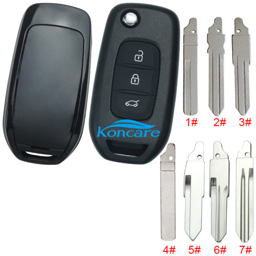 Copy For 3 button flip remote key blank,please choose the balde(no logo)