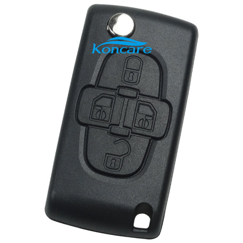 For Peugeot 4 button remote key blank with battery the model is VA2-SH4