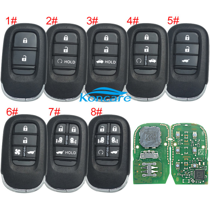 Original HONDA OEM Board Smart Prox Remote Key Fob for Honda Accord CIVIC 2022 2023 KR5TP-4 4A 433MHZ for2022 remote key