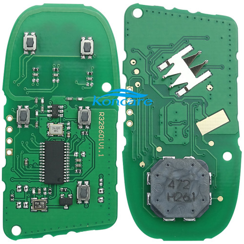 For Chrysler Cherokee keyless remote key with 434mhz with PCF7945/7953 HITAG2 chip with 2/2+1/3/3+1/4+1 button key shell , please choose