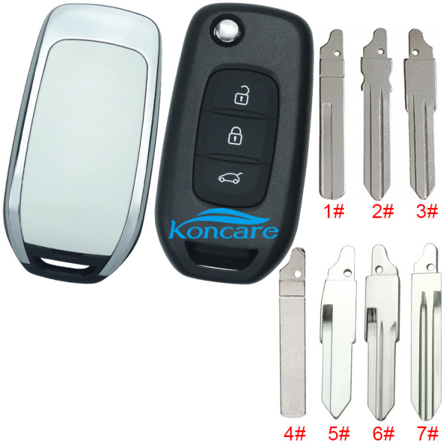 3 button flip remote key blank LO, please choose the blade