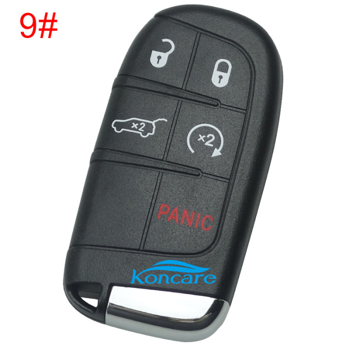 Jeep 5 button smart key with 433mhz with 4A chip Jeep renegade with CY24 blade FCC:M3N-40821302