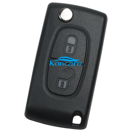For Citroen 407 2 buttons flip key shell without battery clamp