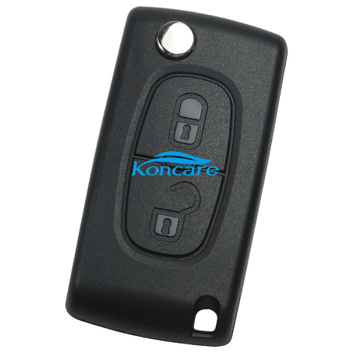 For Citroen 407 2 buttons flip key shell with battery clamp
