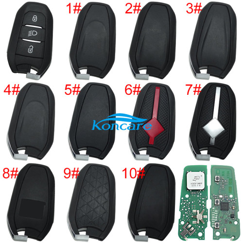90% new Original 3 button remote key with light button with 434MHZ with 4A chip , pls choose badge