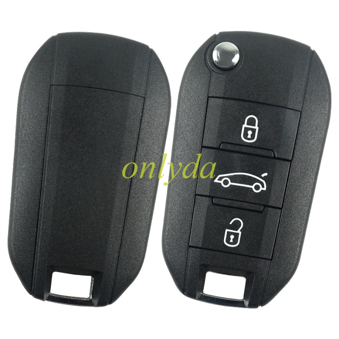 For Peugeot 3 button remote keys chip PCF 7941(HITAG2) with HU83 blade 434MHZ HELLA 5FA010 353-20 CMIIT ID:2013DJ0113 9807343377 00