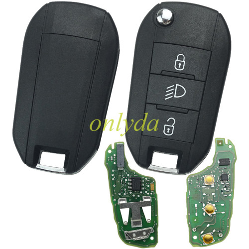 For peugeot 508 3 button remote key with 434MHZ with 46 chip