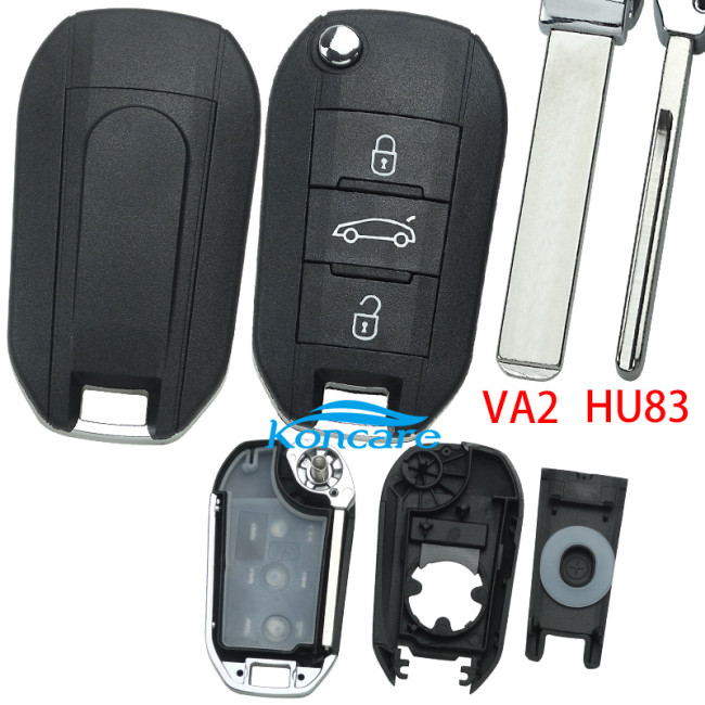 For Opel 3 button remote key blank with light button , with badge ,have Va2 and HU83 blade , pls choose blade