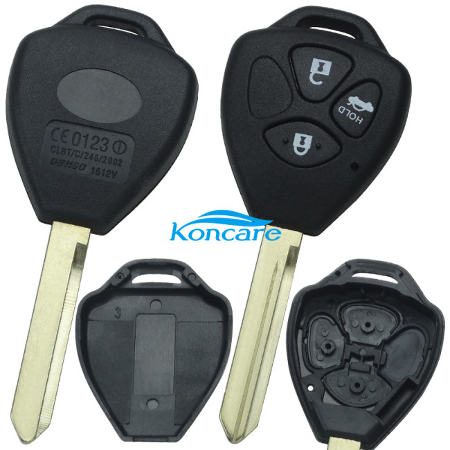 upgrade 3 button remote key blank with TOY47 blade