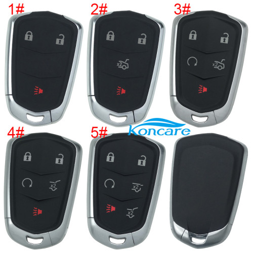 For Cadillac 4+1 button remote key shell