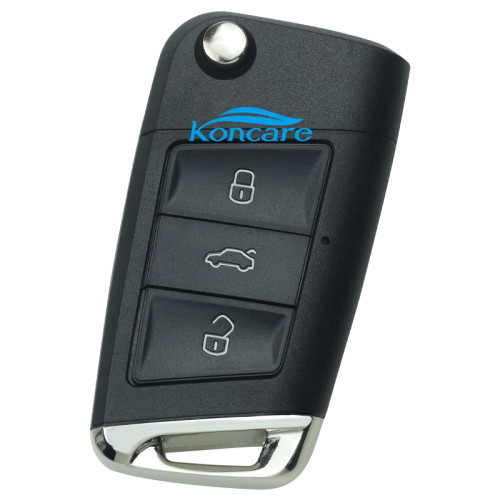 For VW 3button flip remote key shell