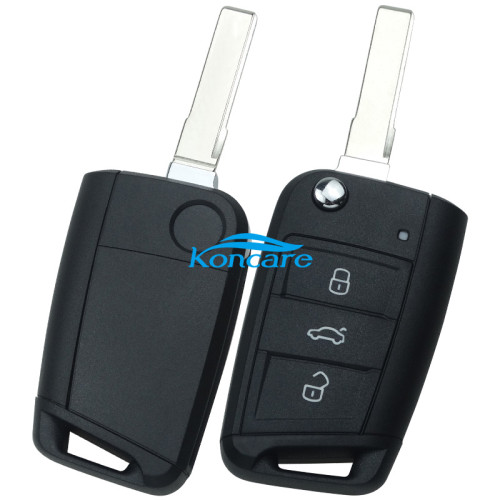 For VW Golf 7 3 button remote key shell with HU66 blade