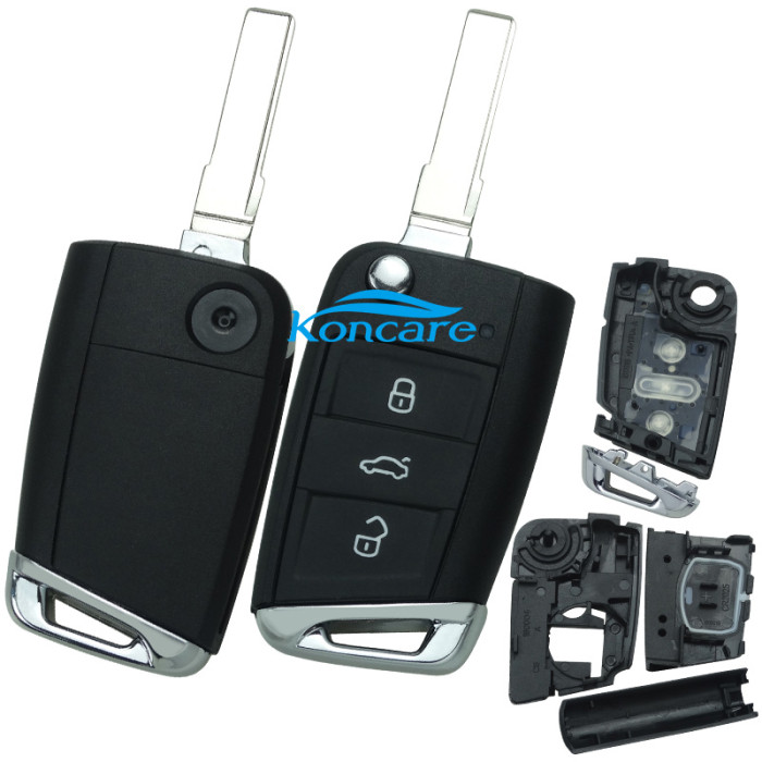 3 button remote key shell with HU66 blade, the pin hole is same as original shell